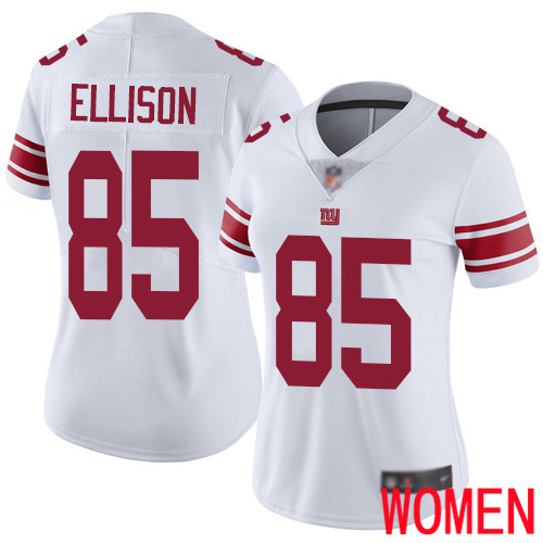 Women New York Giants #85 Rhett Ellison White Vapor Untouchable Limited Player Football NFL Jersey->women nfl jersey->Women Jersey